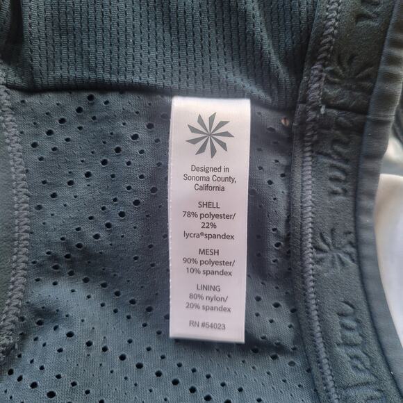 Athleta Green Marble Triple Dare Sports Bra Size Large - Picture 5 of 5